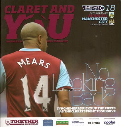 Burnley FC v Manchester City FC